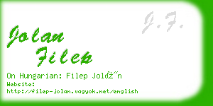 jolan filep business card